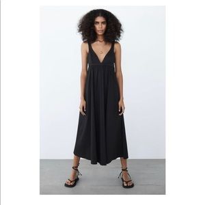Zara VOLUMINOUS POPLIN DRESS